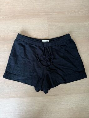 Abercrombie & Fitch Black Linen shorts size S